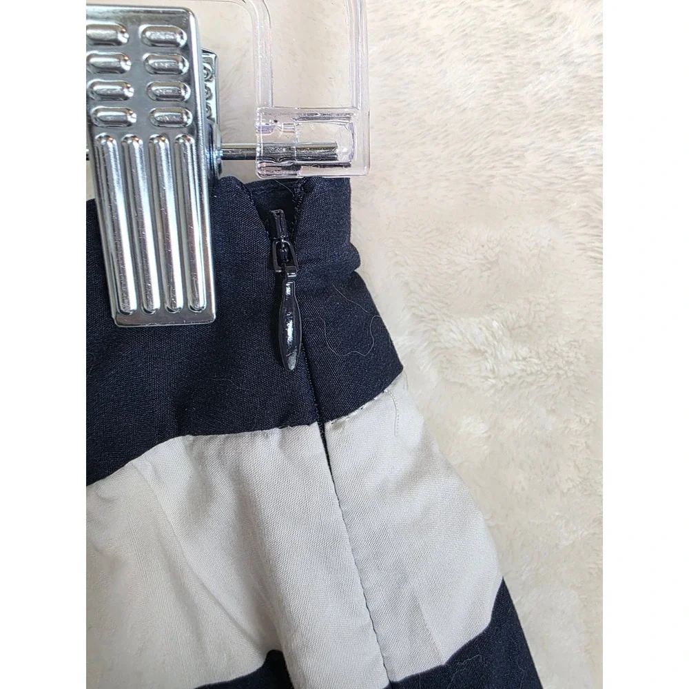 Banana Republic Navy White Striped Cotton Mini Skirt‎ 973623-00 SUM14